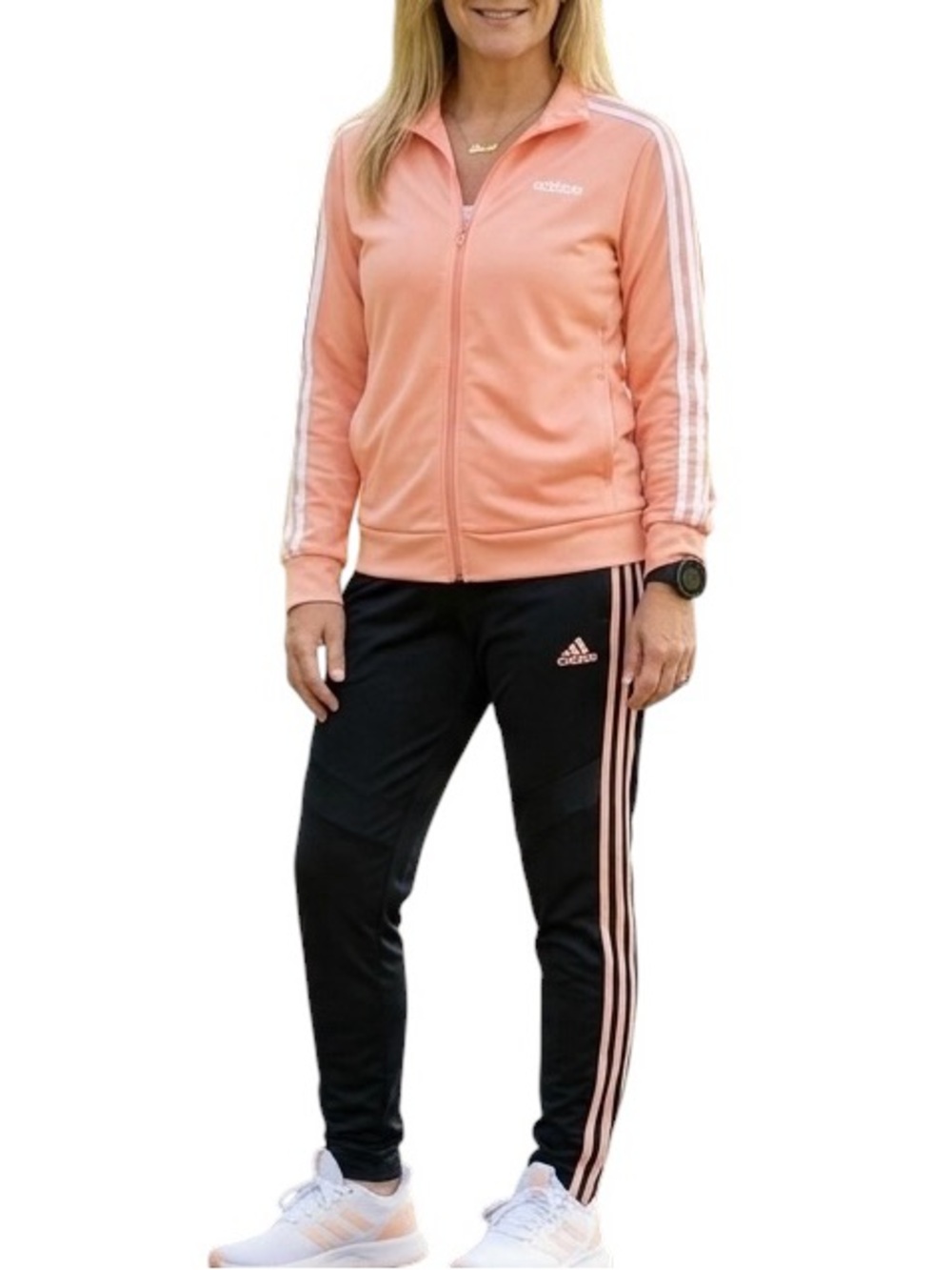 Adidas Women’s Tracksuit Set Lg Pink Track Jacket Black Tiro 19 Pants Climacool